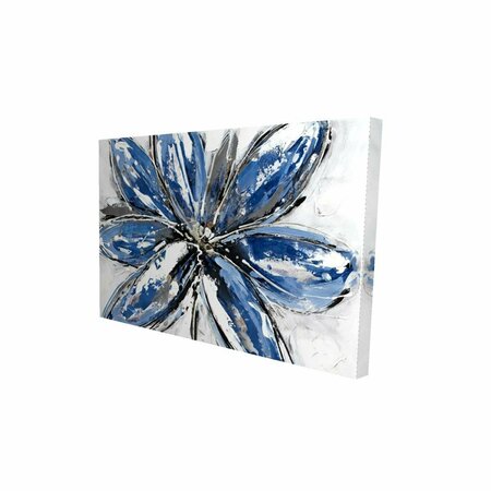 FONDO 12 x 18 in. Blue Petal-Print on Canvas FO2783452